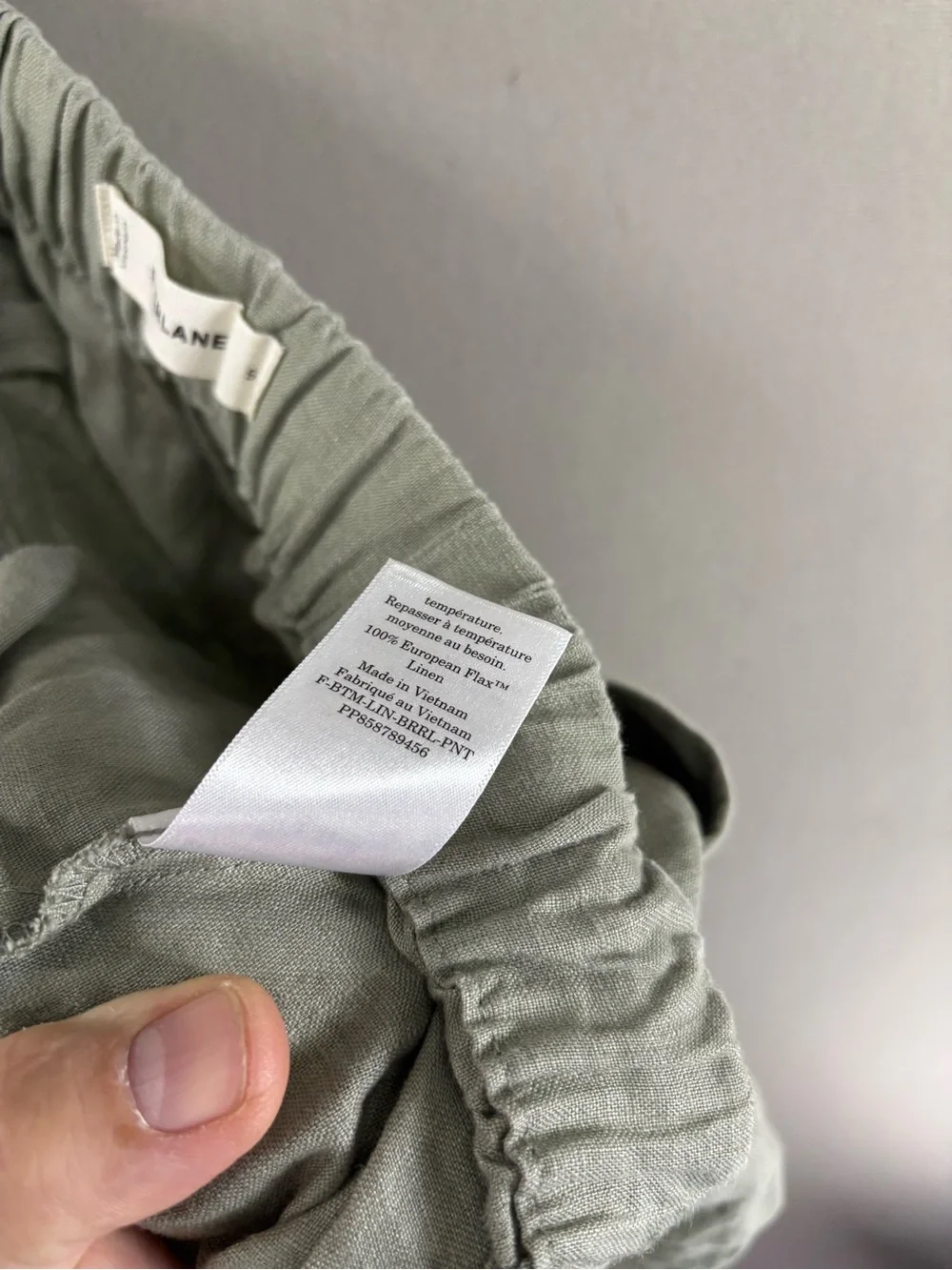 Everlane Women Drawstring Pant Linen Size Small Green Olive Summer Vacation
